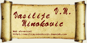 Vasilije Minoković vizit kartica